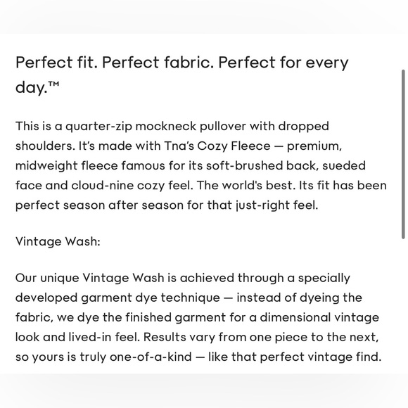 Aritzia Tna Cozy Fleece Perfect 1/4 Zip Sweatshirt - Picture 9 of 11